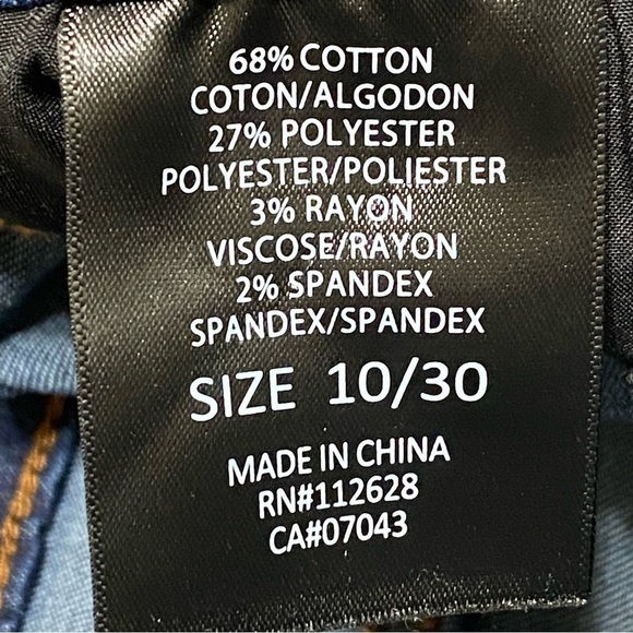 Tahari Chloe Tummy Tuck Skinny Jeans Fit Solution Blue Stretch Denim Size 10 - Picture 5 of 7